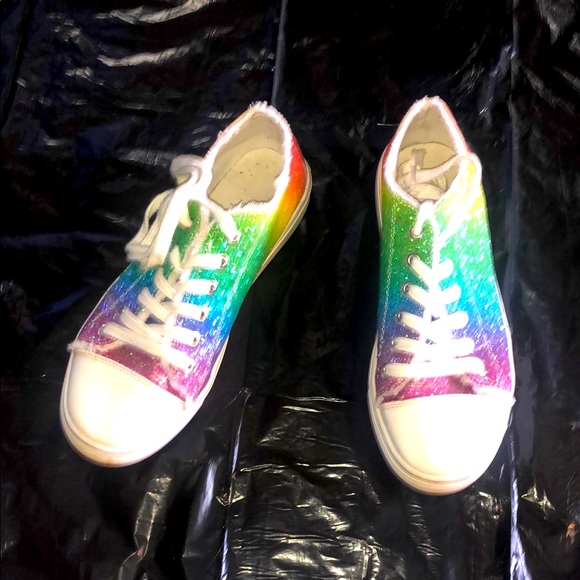 None Shoes - Rainbow glitter sneakers